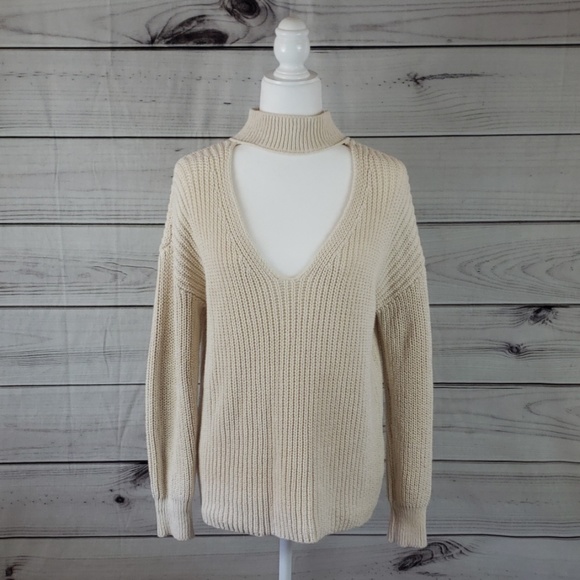 Zara Sweaters - Zara• S sweater choker neck drop shoulder ribbed